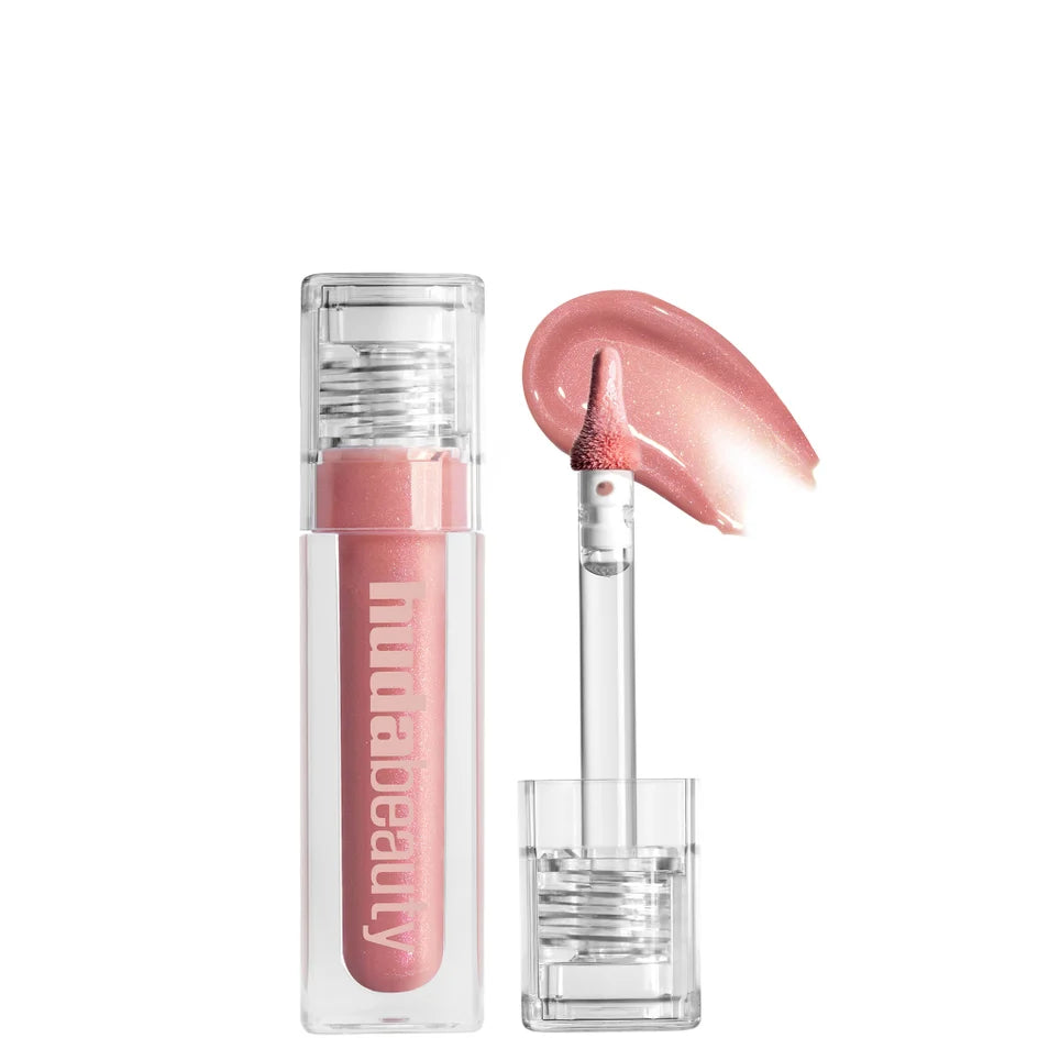 Huda Beauty Icy Nude Faux Filler Lip Gloss shade She Flirty — Full Size