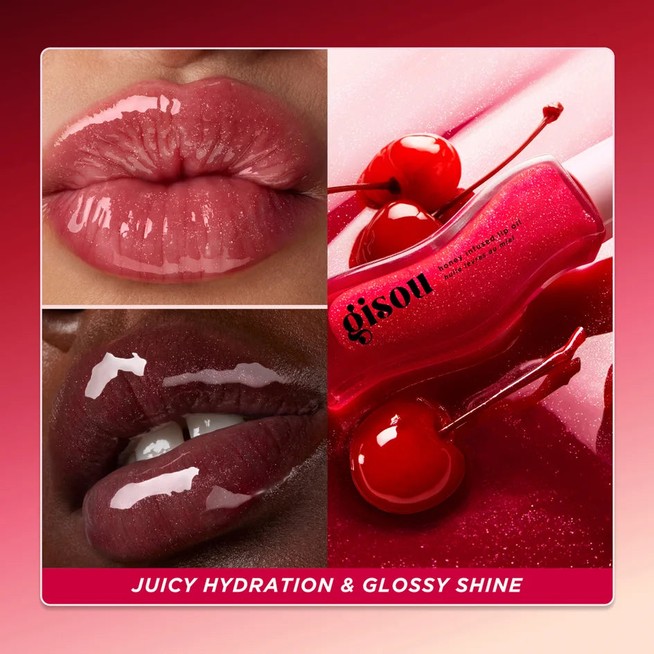 Gisou Honey Infused Lip Oil shade Cherry on the Cake — Full Size