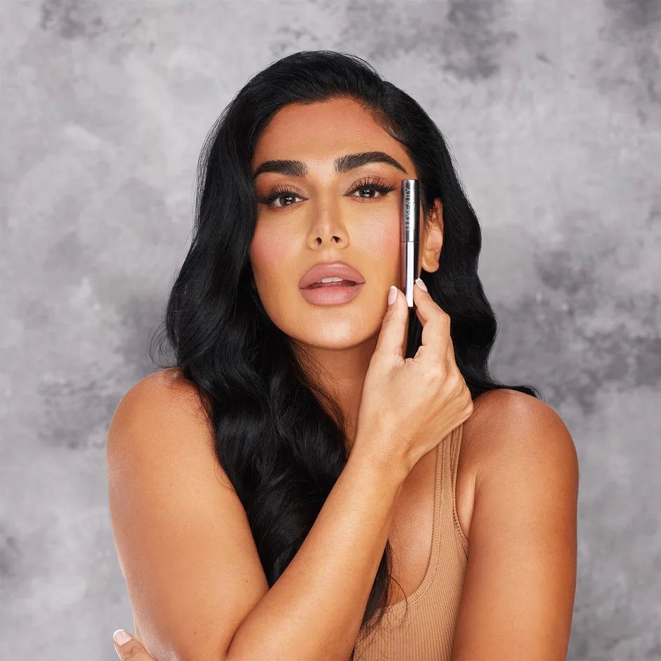 HUDA BEAUTY #BombBrows Full ‘n Fluffy Volumizing Fiber Gel shade Black Brown — Full Size