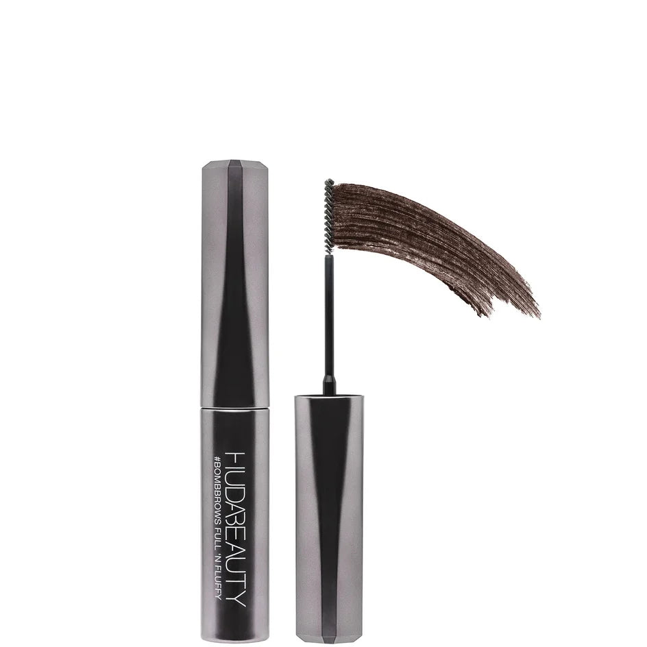 HUDA BEAUTY #BombBrows Full ‘n Fluffy Volumizing Fiber Gel shade Black Brown — Full Size