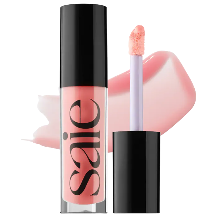 Saie Glossybounce Hydrating Lip Oil in shade 'Kiss' — Full Size