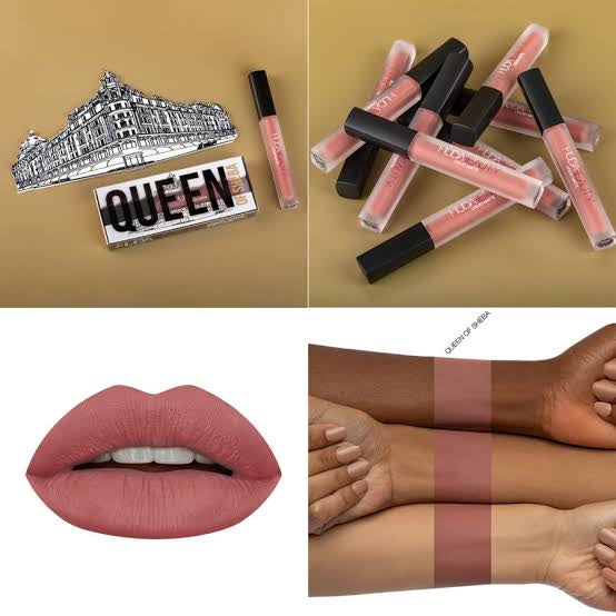 Huda Beauty Liquid Matte Ultra-Comfort Transfer-proof Lipstick shade Queen of Sheba — Full Size