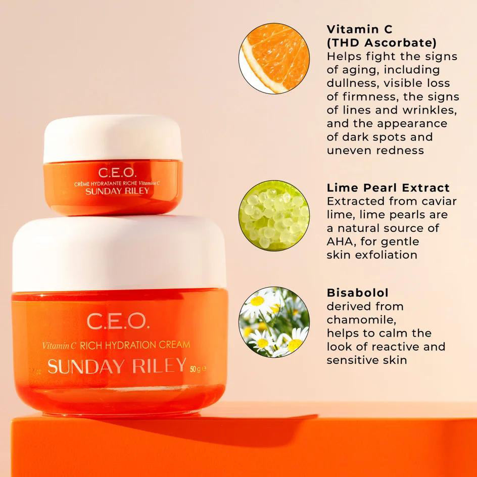 Sunday Riley C.E.O. Vitamin C Rich Hydration Cream — Mini Size 15 ml