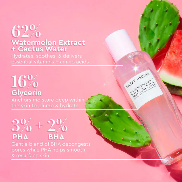 Glow Recipe Watermelon Glow PHA + BHA Pore-Tight Toner — Multiple Sizes