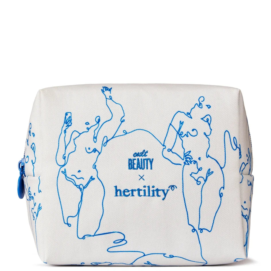 Cult Beauty x Hertility Embroidered Makeup Bag
