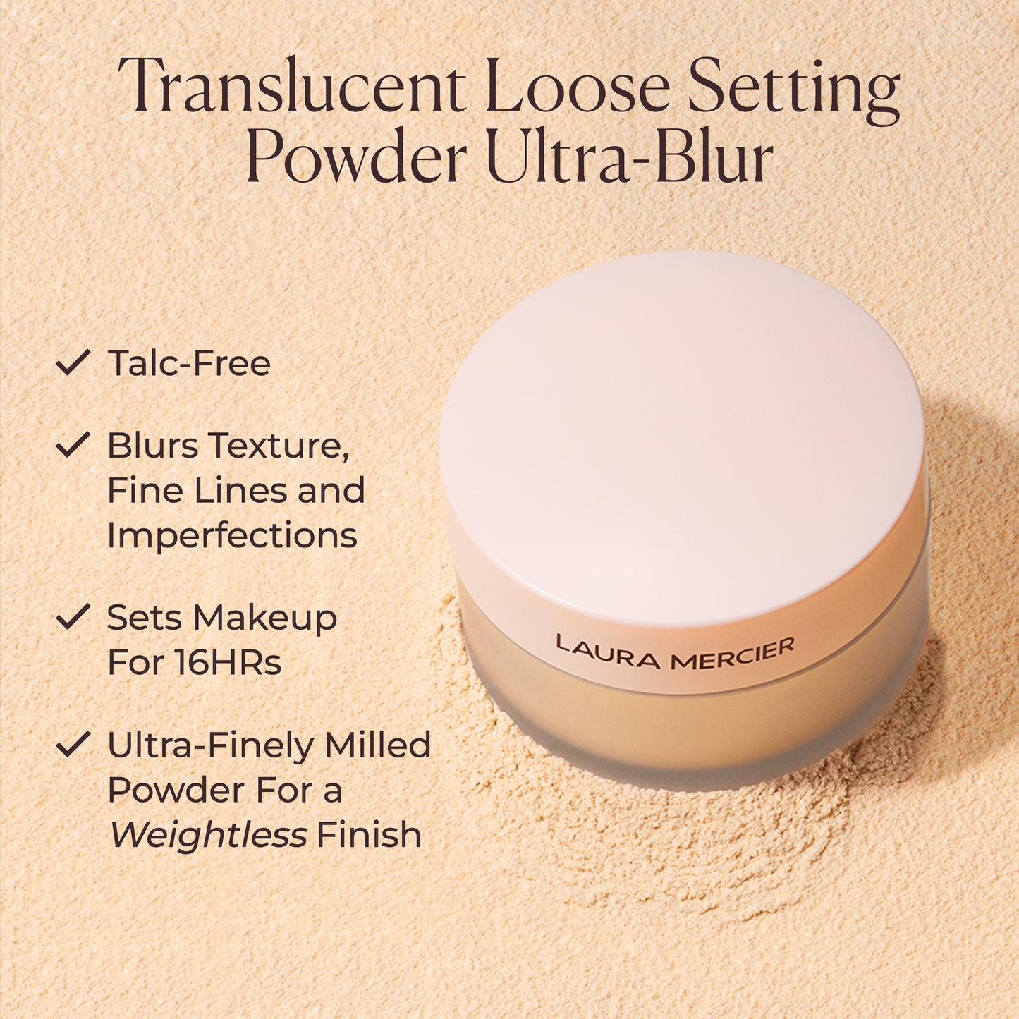 Laura Mercier Translucent Loose Setting Powder Ultra Blur in shade Translucent — Mini Size 6 gm