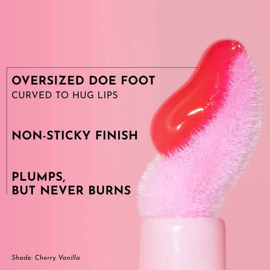 LAWLESS BEAUTY Forget The Filler Lip Plumper Line Smoothing Gloss shade Cherry Vanilla — Full Size
