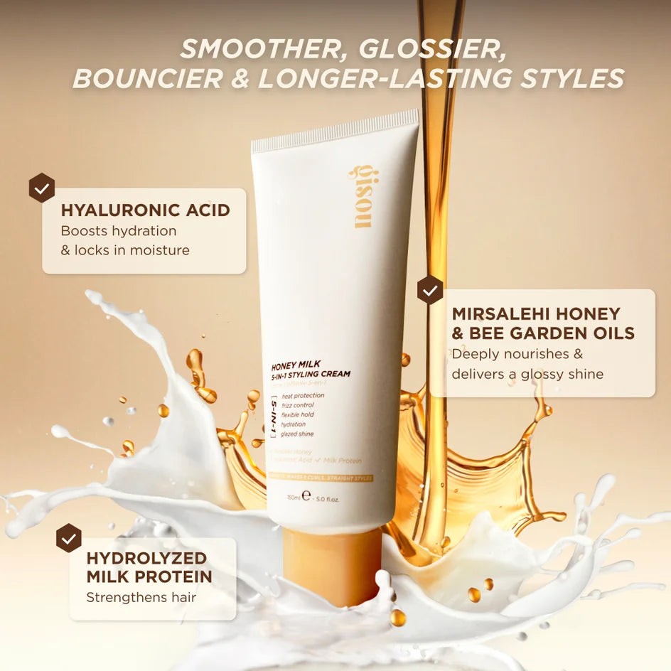 Gisou Honey Milk 5-in-1 Styling Cream — Travel Size 50 ml