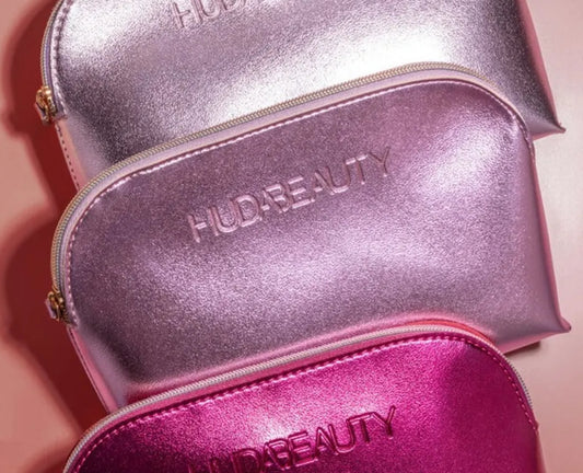Huda Beauty Leather Makeup Bag — Extra Large