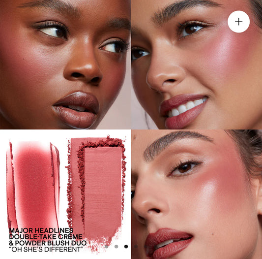 PATRICK TA Major Headlines Double-Take Crème & Powder Blush Duo shade Oh She’s Different— Full Size