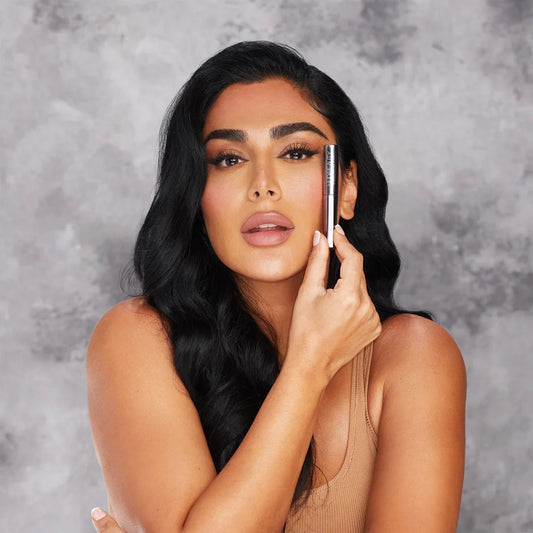 HUDA BEAUTY #BombBrows Full ‘n Fluffy Volumizing Fiber Gel shade Black Brown — Full Size