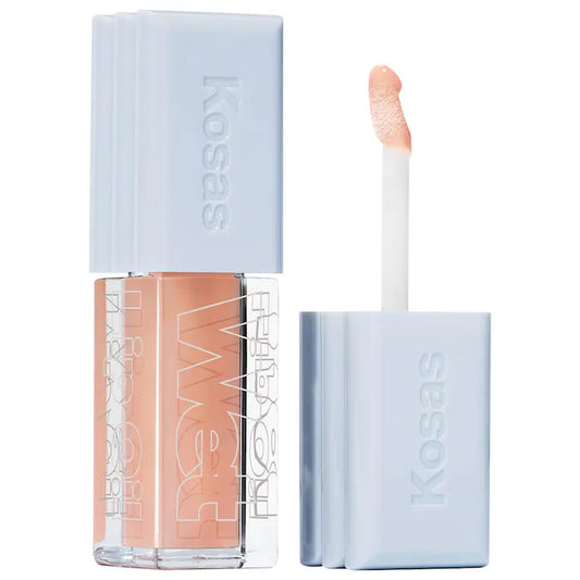Kosas Wet Lip Oil Plumping Peptide Lip Treatment Gloss shade Jellyfish — Mini Size 2 ml