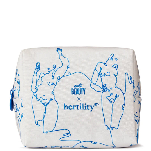 Cult Beauty x Hertility Embroidered Makeup Bag