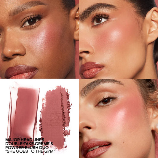 PATRICK TA Major Headlines Double-Take Crème & Powder Blush Duo shade She Goes to the Gym — Full Size